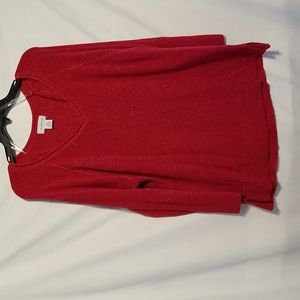 Women's Liz Claiborne Top XXL red sparkle